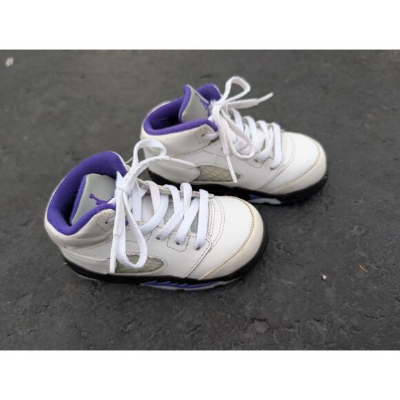 Air Jordan Toddler Retro 5 TD “Dark Concord” Sneakers Size 7c Purple 440890-141 - Picture 3 of 8